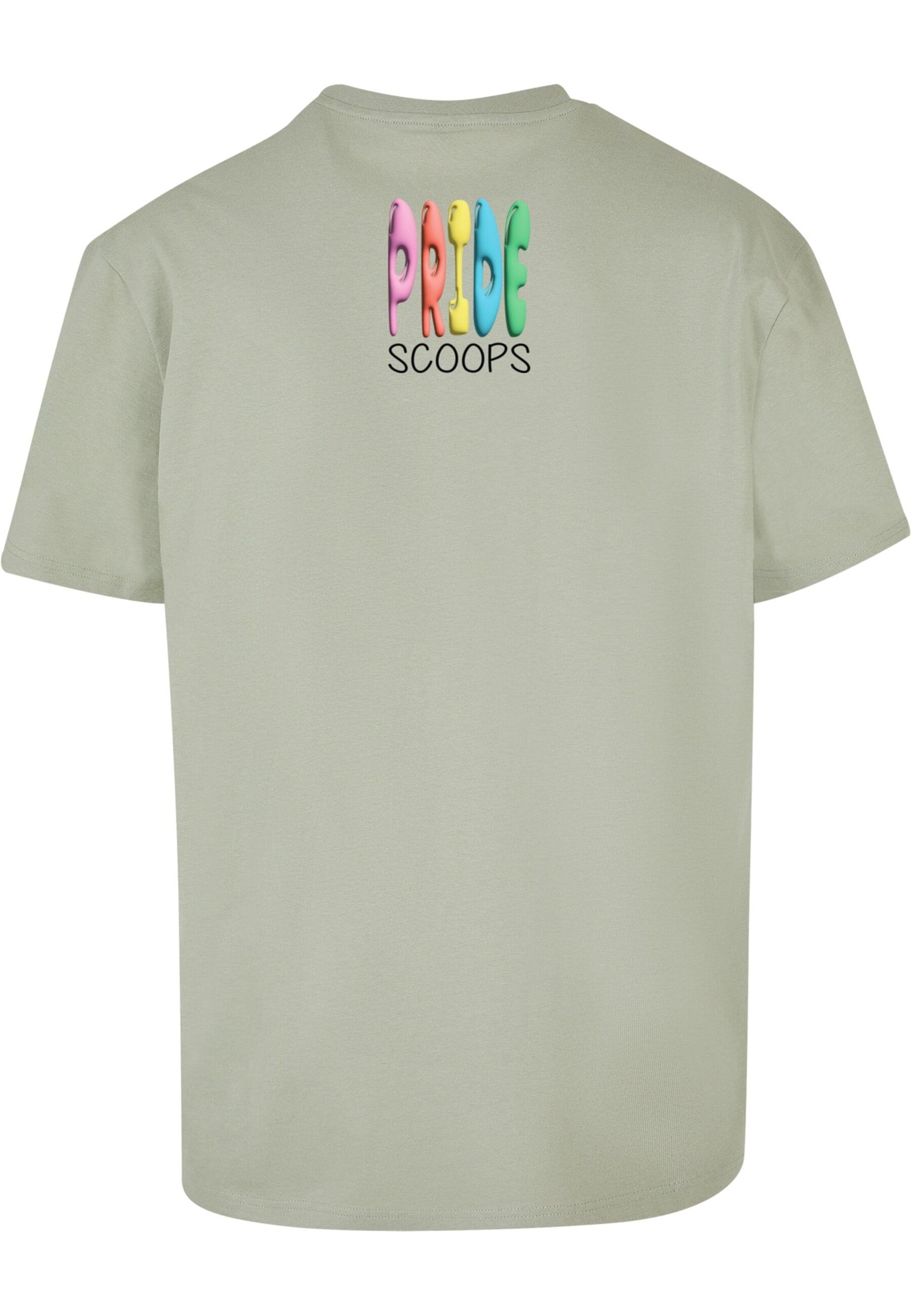 Merchcode Shirt 'Pride Scoops' in Groen