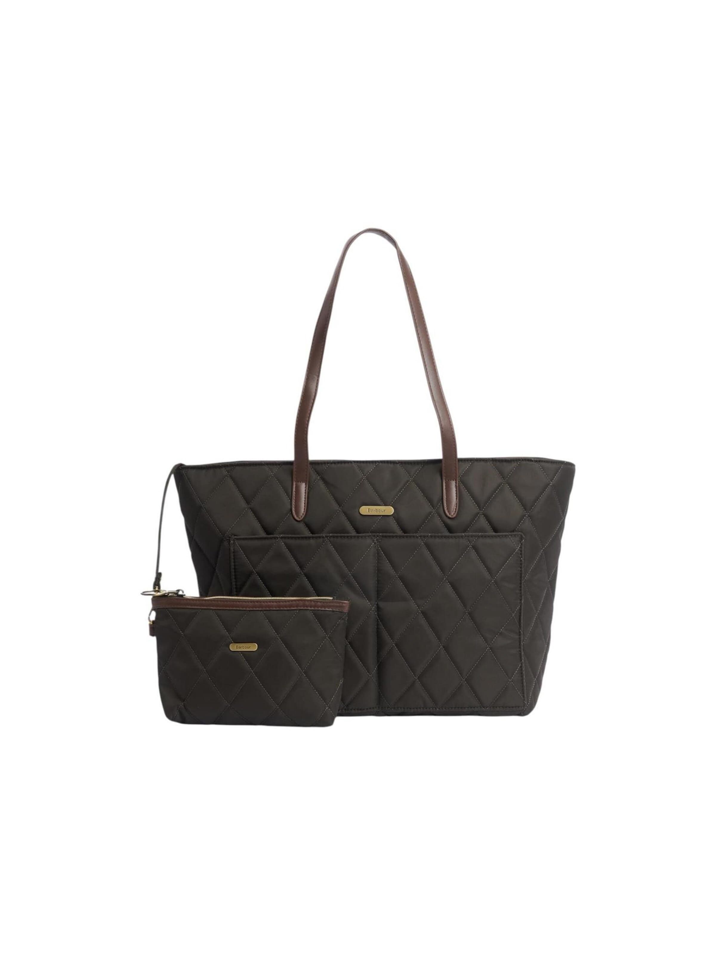 Barbour Shoulder Bag 'QUILTED TOTE BAG LBA0395' in Green: front