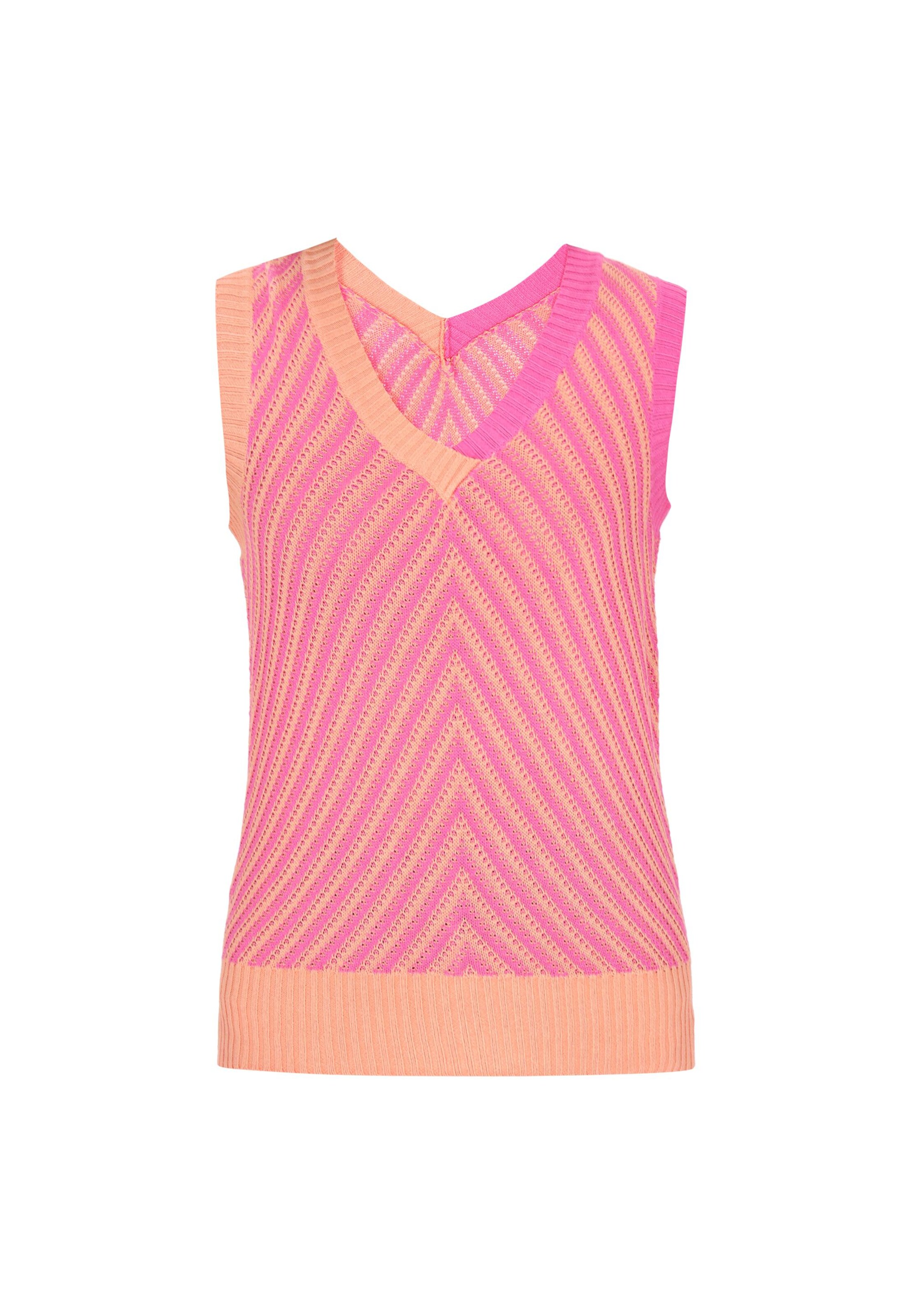 MIMO Knitted vest in Pink: front