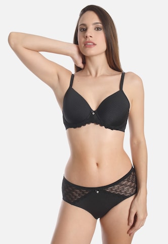 Invisible Soutien-gorge 'BEAUTIFUL CLASSIC' sassa en noir : devant