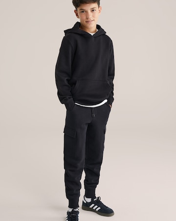 Effilé Pantalon WE Fashion en noir