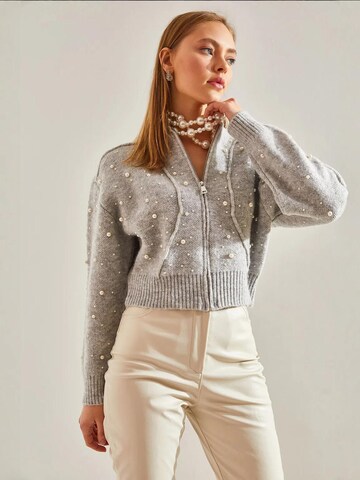 Cardigan 'Strickjacken' Bianco Lucci en gris