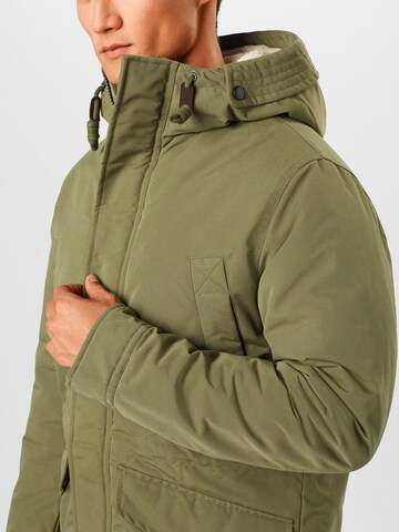 JACK & JONES Talveparka, värv roheline