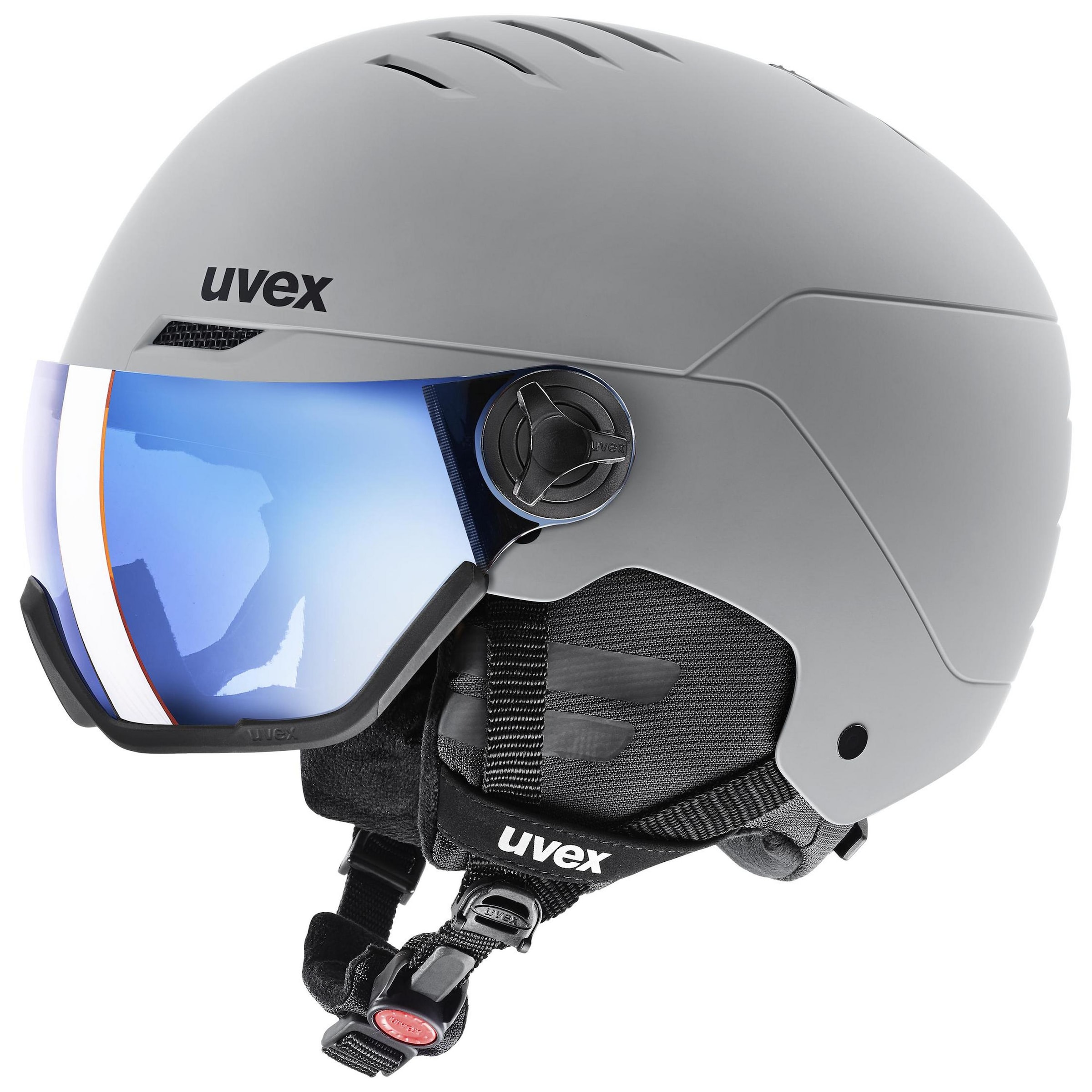 UVEX Skihelm 'Wanted' in Grau: Vorderseite