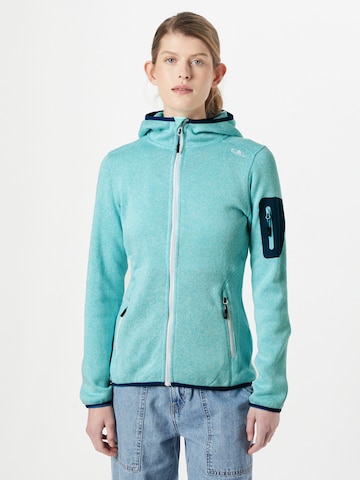 CMP Athletic Fleece Jacket in Blue: front