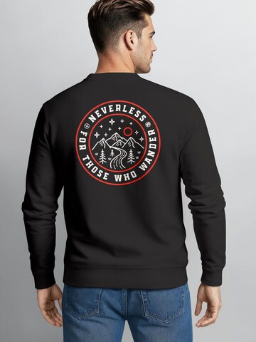 Neverless Sweatshirt 'Wander' in Black