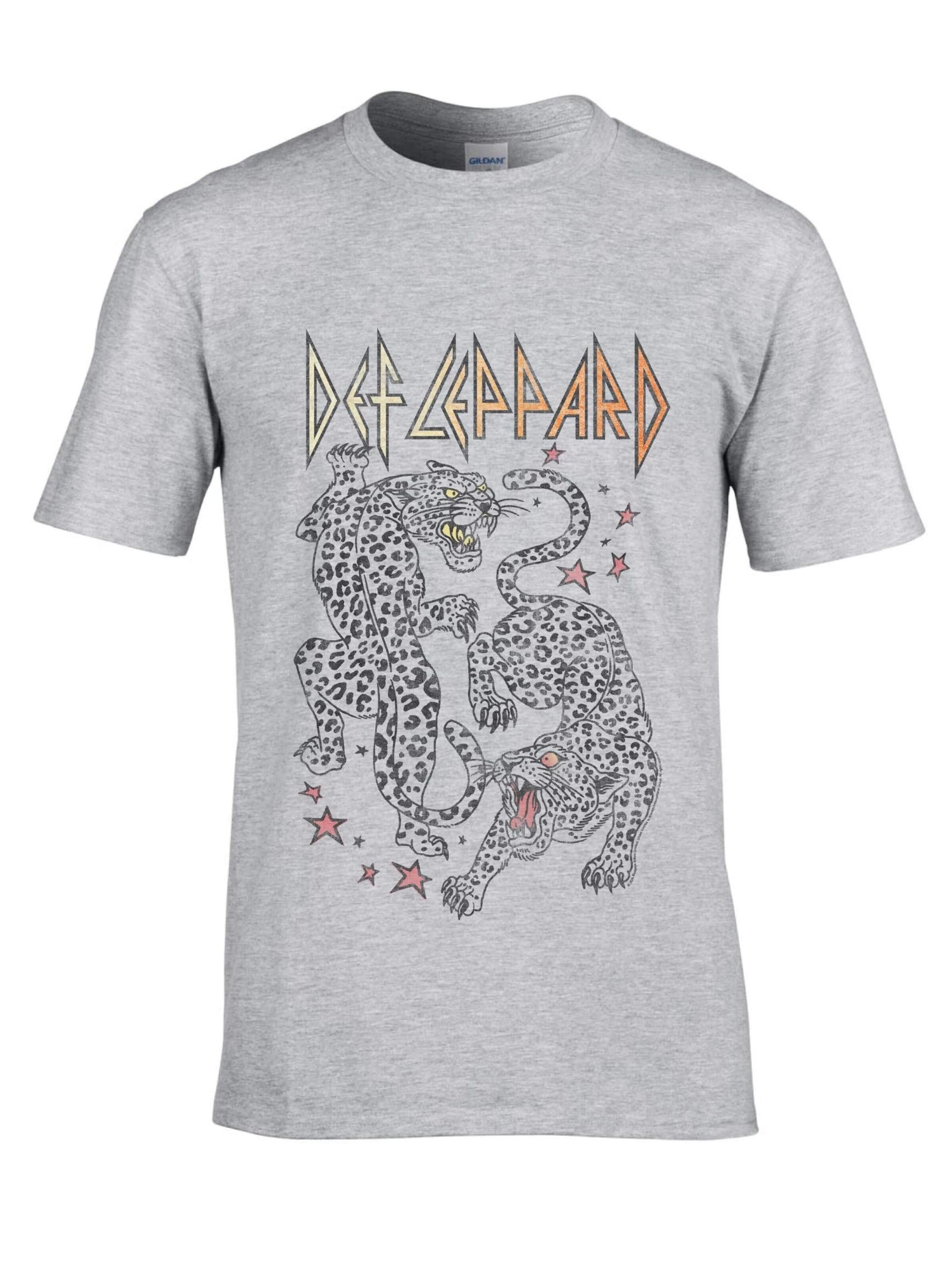 Def Leppard Shirt 'Def Leppard Double Leppard T-Shirt' in Grey: front