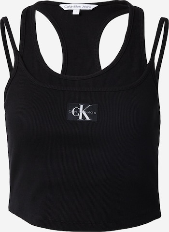 Calvin Klein Jeans - Top en negro: frente