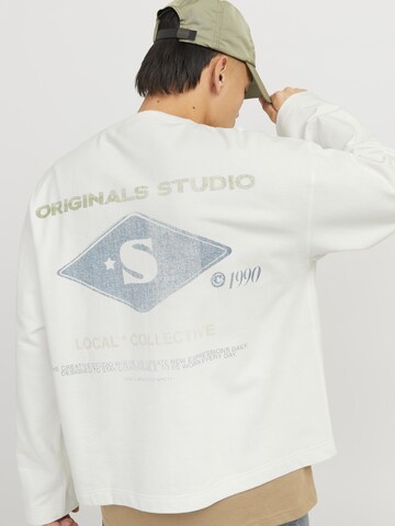 Sweat-shirt JACK & JONES en blanc