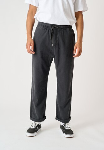 Cleptomanicx Regular Pants 'Steezy Linen' in Grey: front