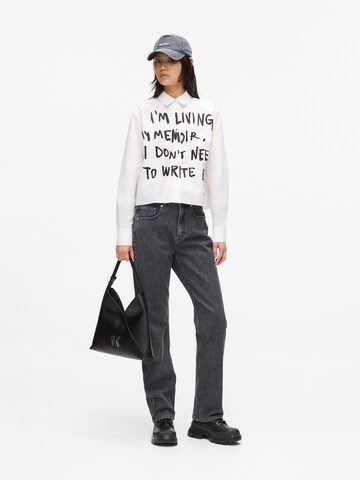 Chemisier KARL LAGERFELD JEANS en blanc