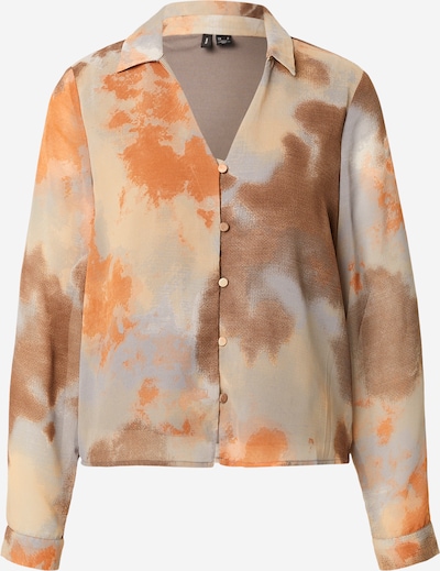 VERO MODA Blúzka 'VMHOLLY', veľkosť XS - hnedá / sivá / oranžová, Produkt