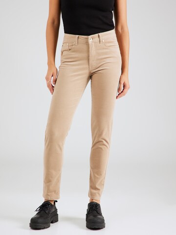 Claire Slimfit Jeans 'Janina' in Bruin: voorkant