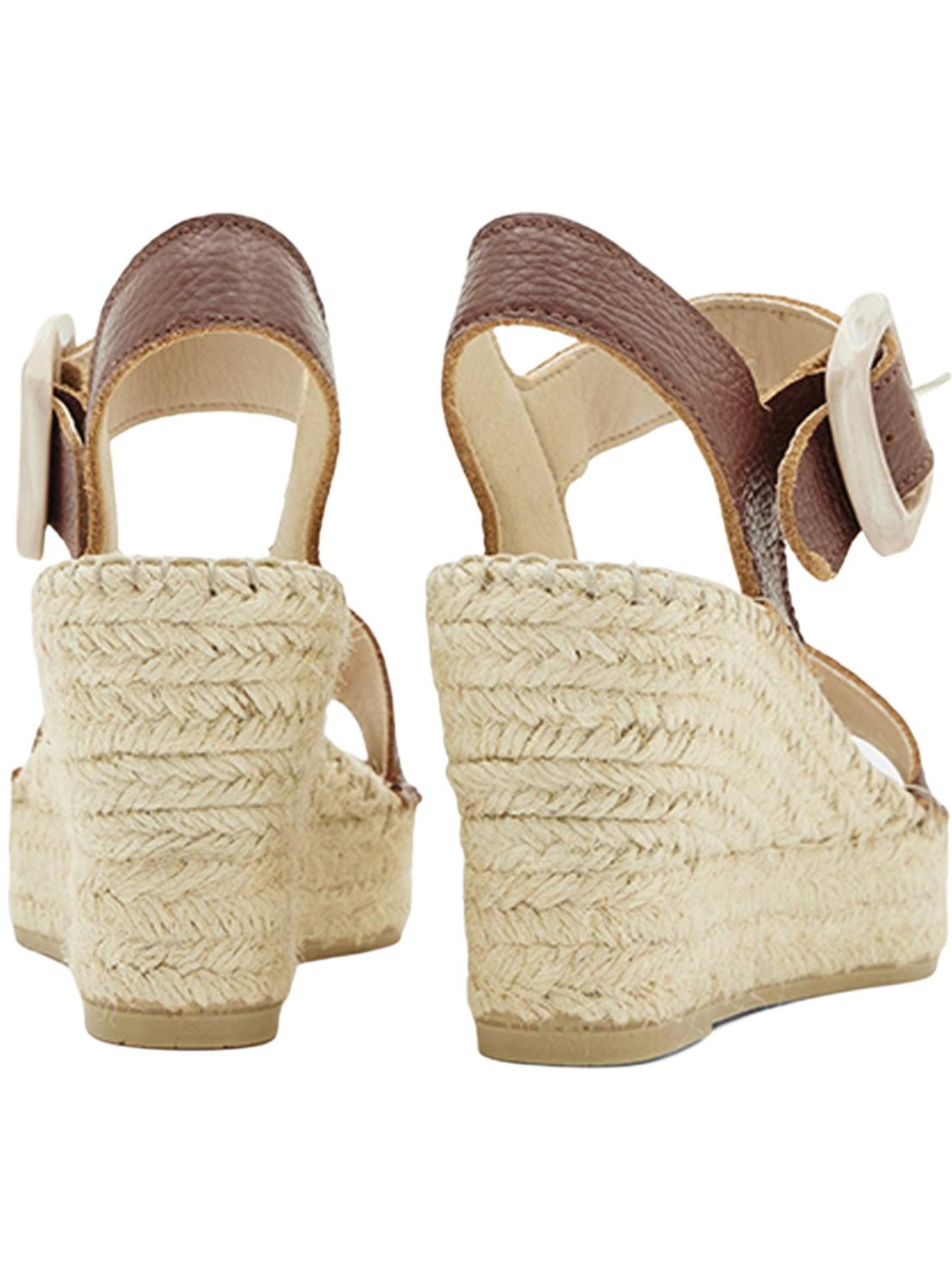 Desa Sandals 'Keilsandalen' in Brown