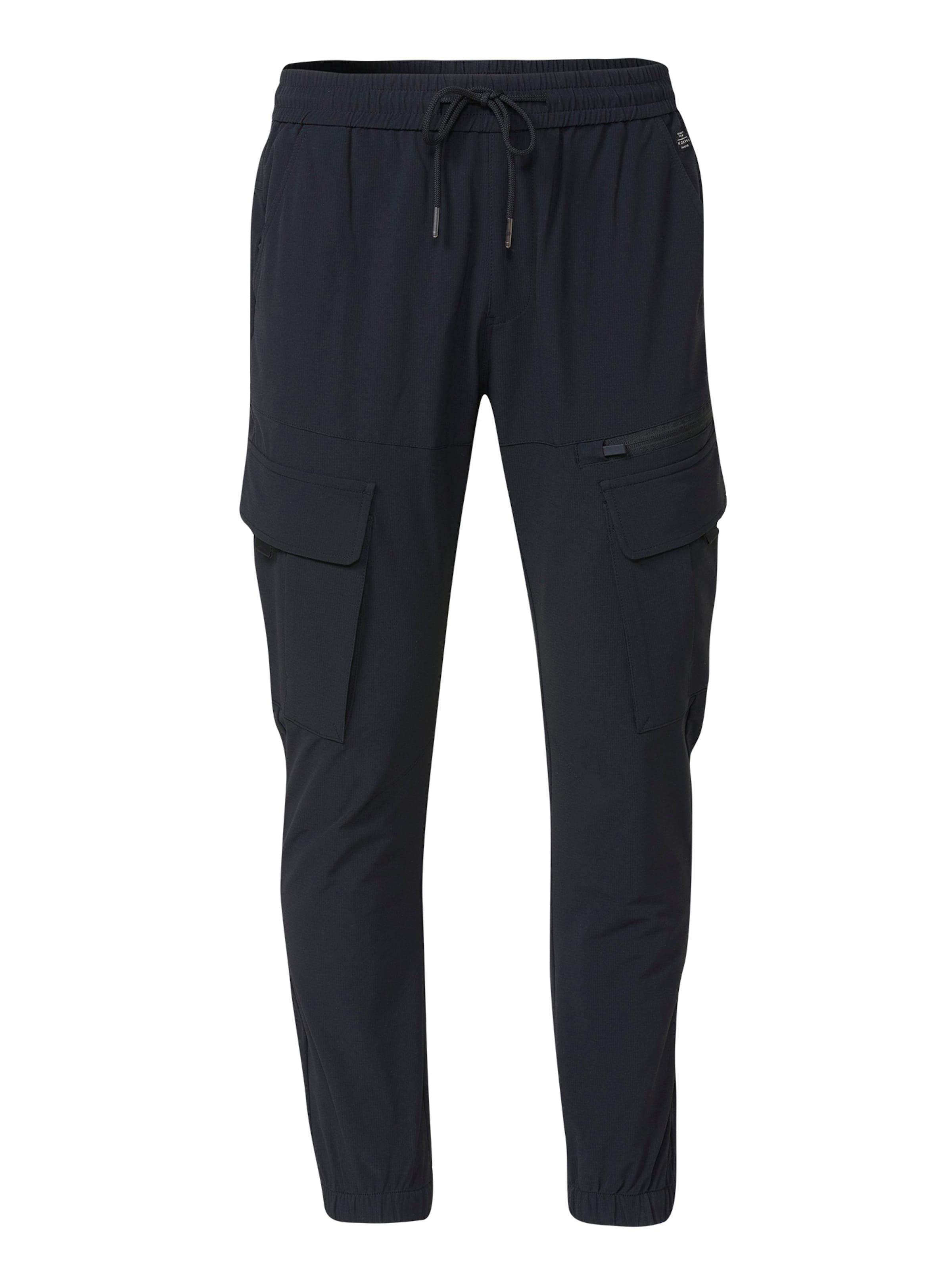 Regular Pantalon cargo KOROSHI en noir : devant
