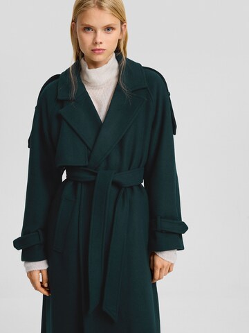 Bershka Between-Seasons Coat in Green