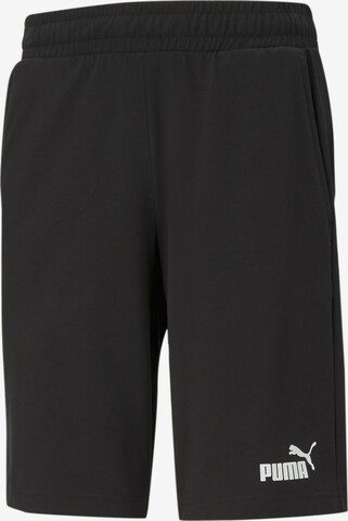 PUMA Regular Pants in Black: front