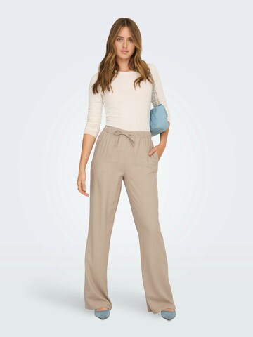 ONLY Regular Trousers 'ONLGOA' in Beige