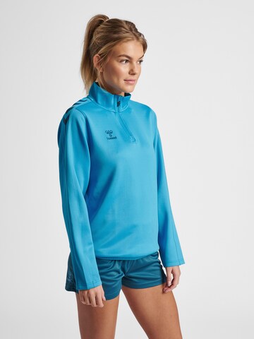 Hummel Sportief sweatshirt in Blauw: voorkant