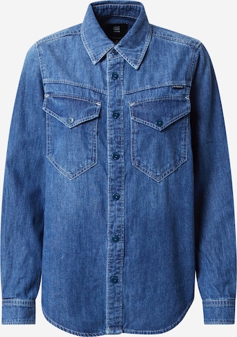 Chemisier 'Boxy' G-Star RAW en bleu : devant