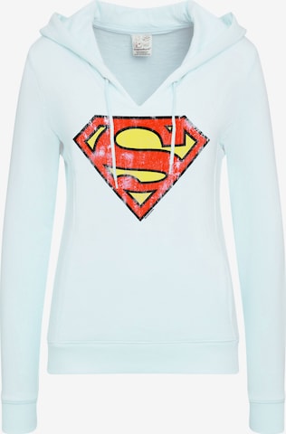 LOGOSHIRT Sweatshirt 'DC Comics - Superman' in Blue: front