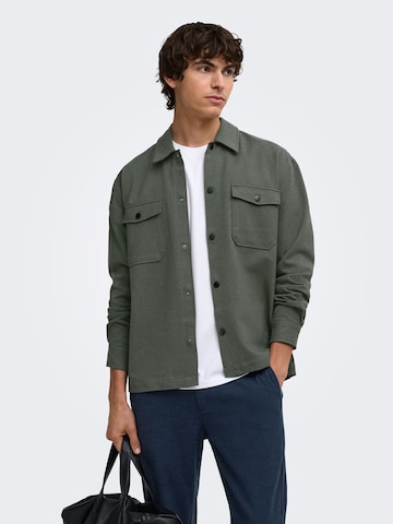 Only & Sons Prechodná bunda 'ONSMark' - Zelená: predná strana