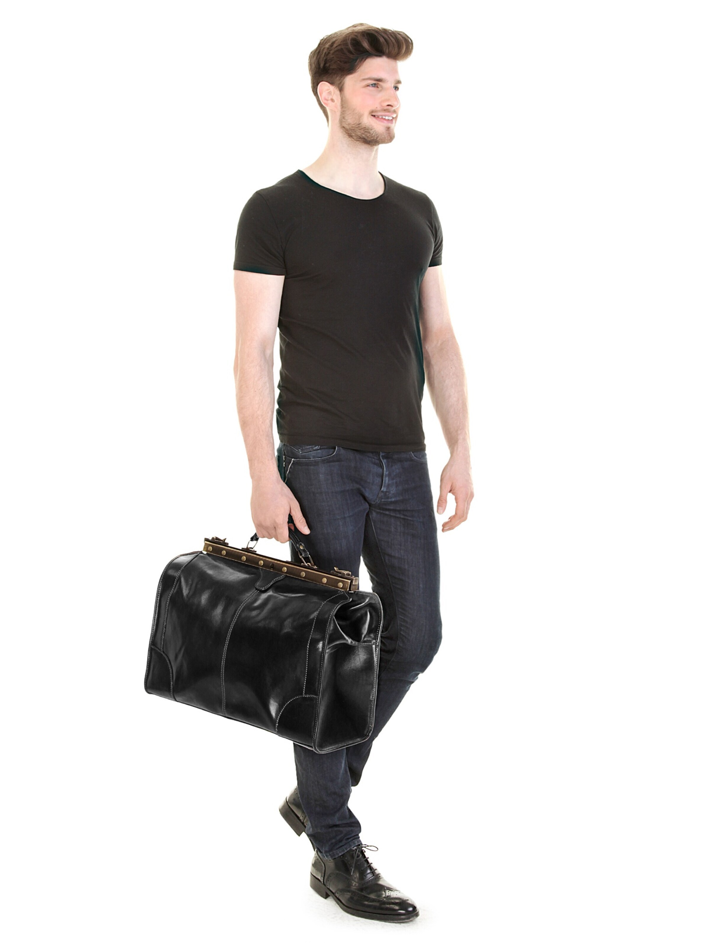 piké Travel bag 'LOMBARDIA MEDIUM' in Black