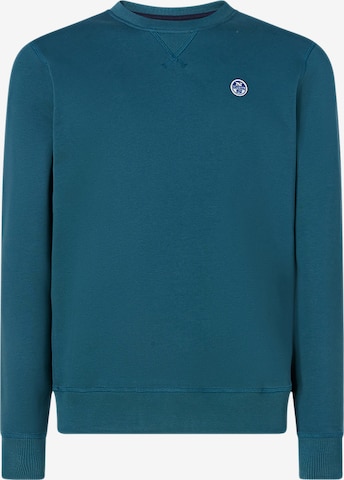 North Sails Sweatshirt in Blauw: voorkant