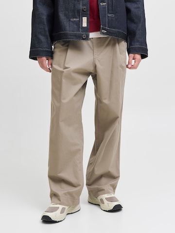 JACK & JONES Baggy Παντελόνι πλισέ 'JPSTOWEN CADE' σε καφέ: μπροστά