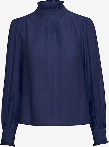 Cream Blouse 'Anny' in Blue: front