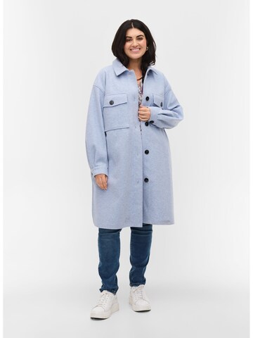 Zizzi Between-Season Jacket 'Sanne' in Blue