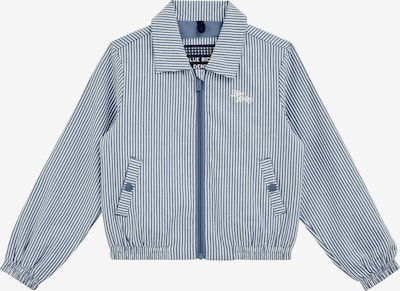 WE Fashion Casaco meia-estação em azul pombo / branco, Vista do artigo