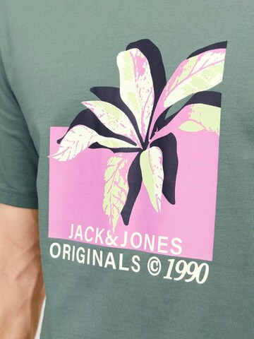 JACK & JONES Shirt 'JORTAMPA AOP BRANDING TEE' in Groen