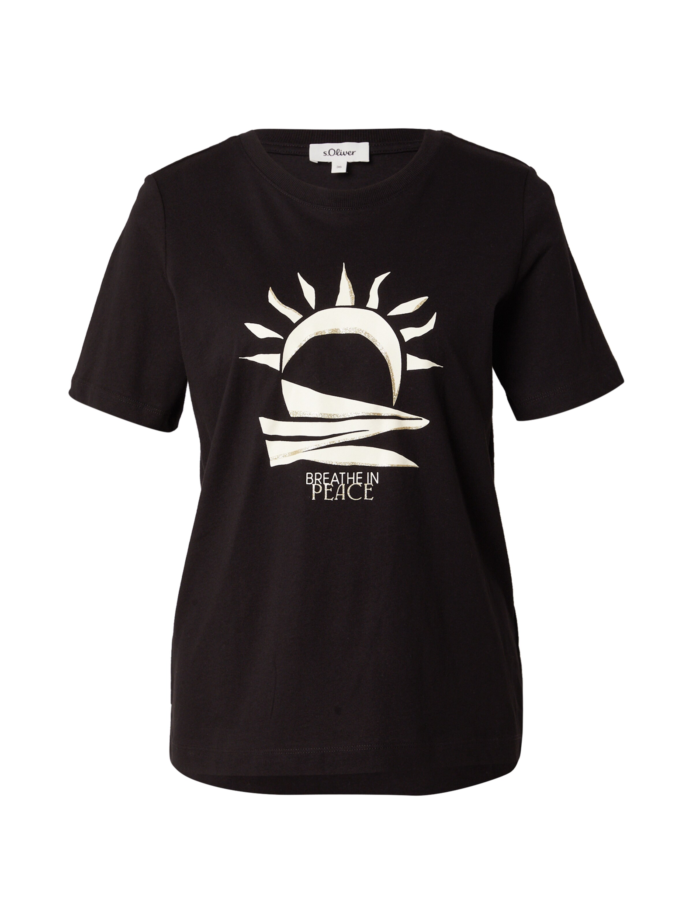 Maglietta di s.Oliver in nero: frontale