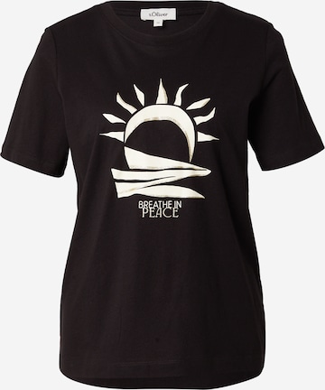 s.Oliver T-Shirt in Schwarz: Vorderseite