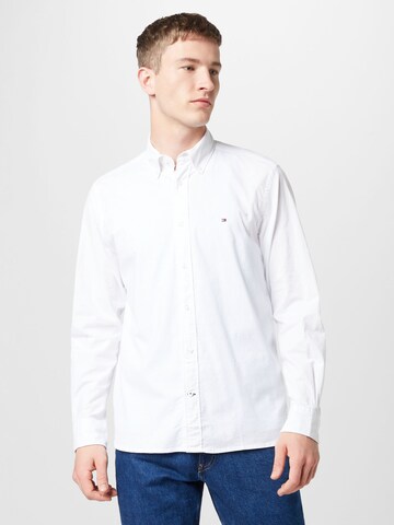 TOMMY HILFIGER Regular fit Overhemd 'OXFORD' in Wit: voorkant