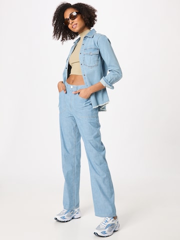 MUD Jeans Wide Leg Jeans 'Wyde Sara Works' in Blau