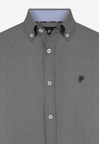 DENIM CULTURE Regular fit Button Up Shirt 'Elroy' in Grey