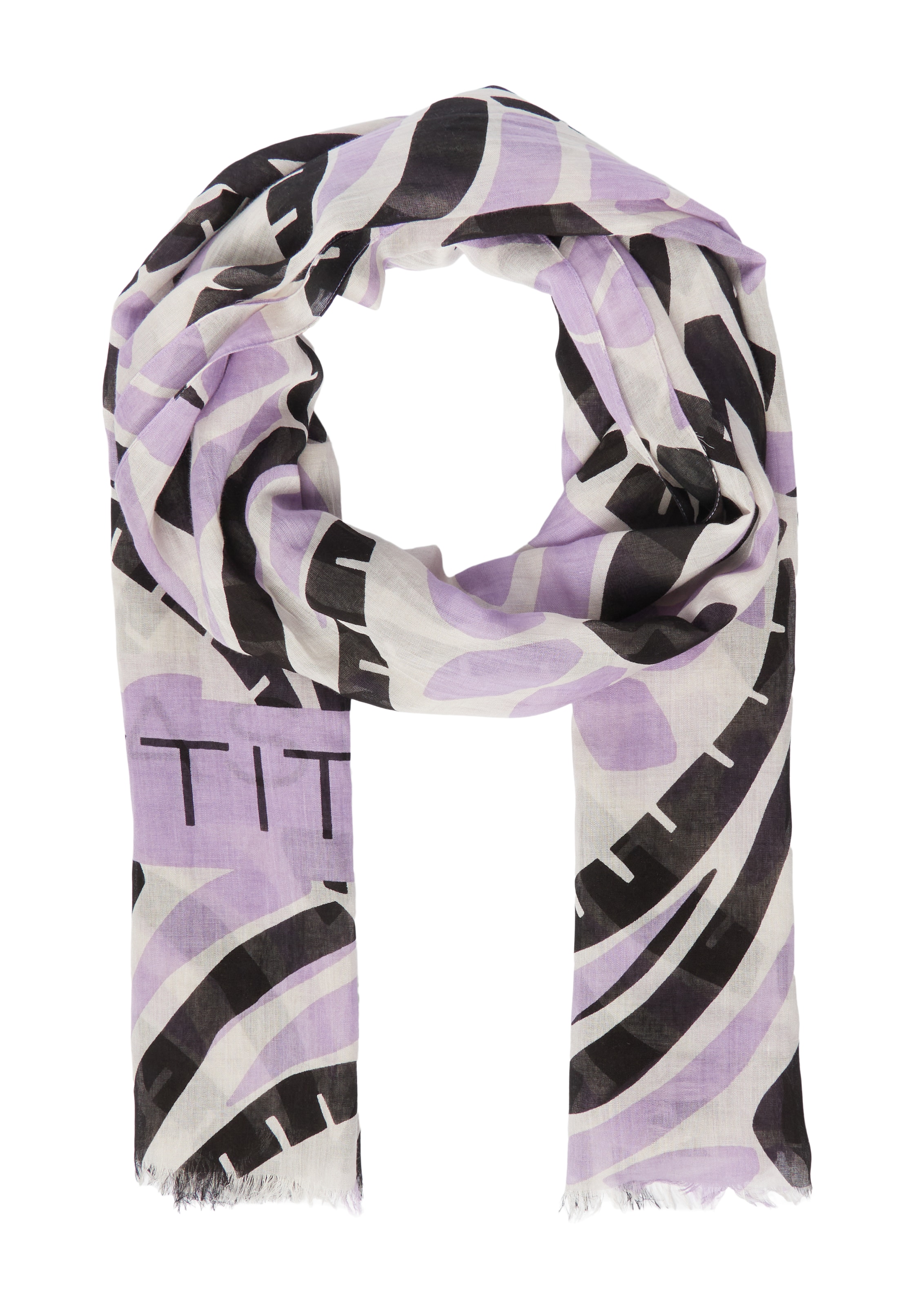 Écharpe comma casual identity en violet : devant