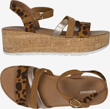 Graceland Sandalen 38 in Braun: Vorderseite