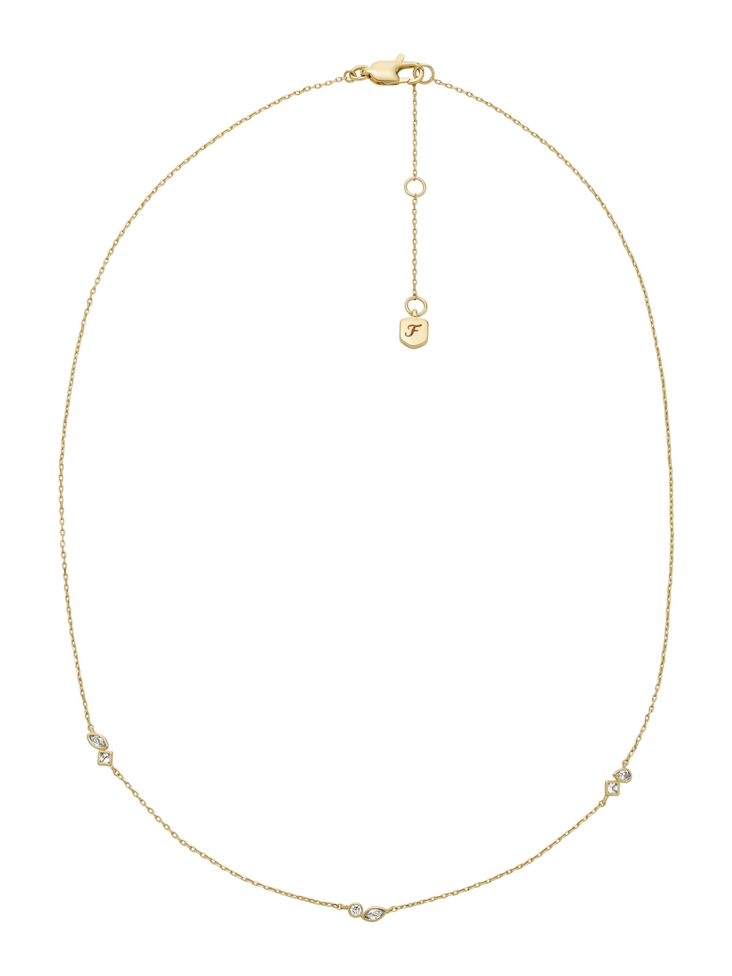 zelts FOSSIL Ķēdīte 'Ellis': no priekšpuses