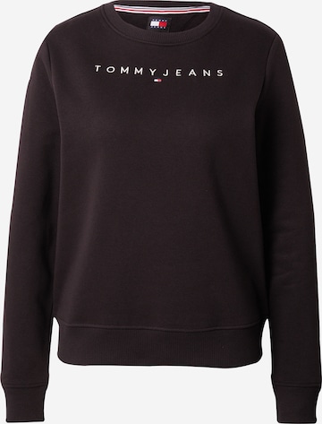 Tommy Jeans Sweatshirt in Black: front