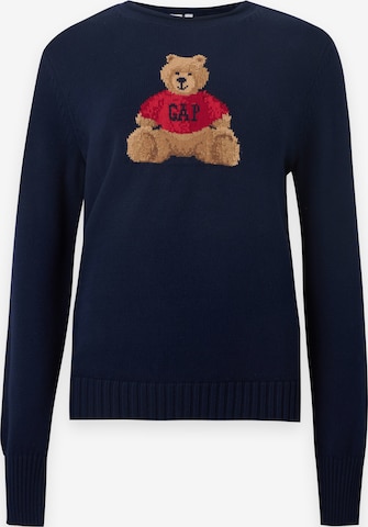 Gap Tall Pullover 'INTARSIA' in Blau: Vorderseite