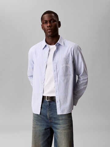 Calvin Klein Jeans Regular fit Overhemd in Blauw: voorkant