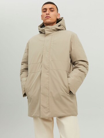 JACK & JONES Vinterparkas 'BLATIGER' i beige: framsida