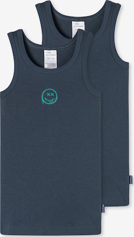 SCHIESSER Onderhemd ' Fine Rib Multi ' in Blauw: voorkant