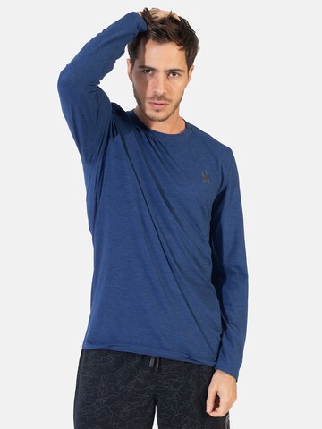 Spyder Functioneel shirt in Blauw: voorkant