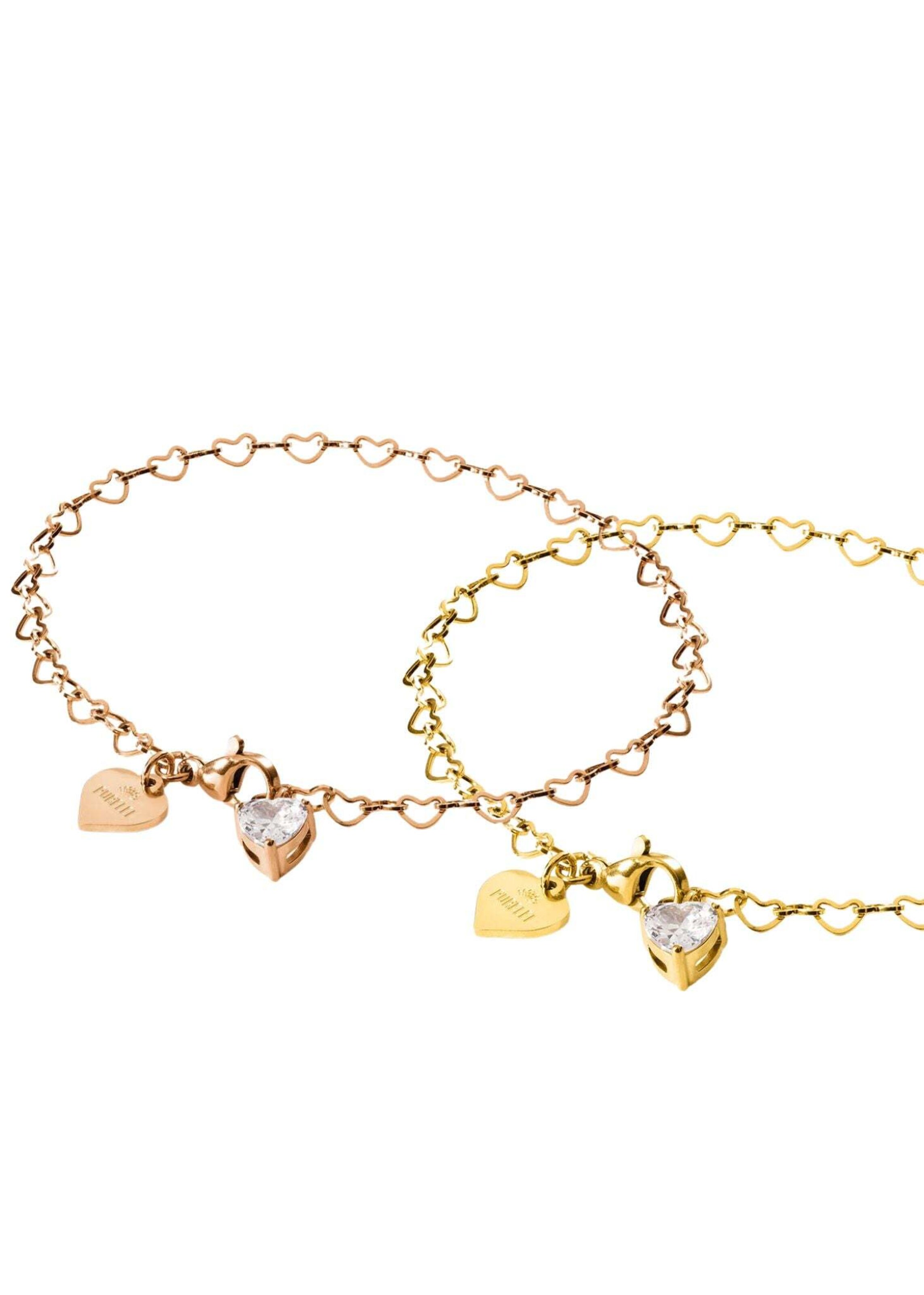 Braccialetto 'Endless Love' di PURELEI in oro: frontale
