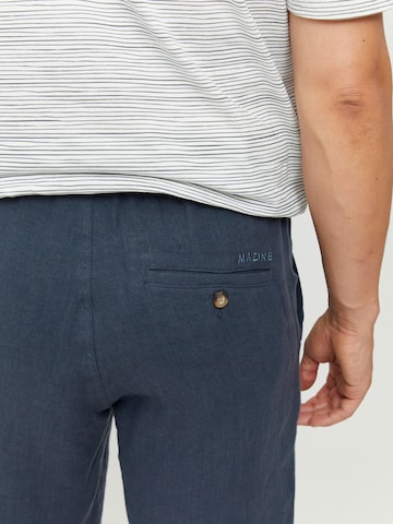 mazine Regular Pants ' Littlefield Linen ' in Blue