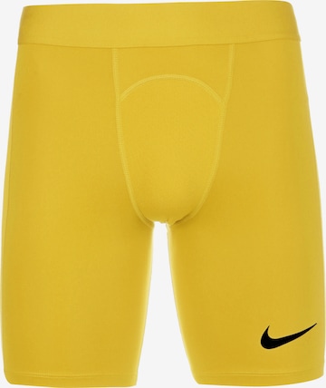 Pantaloncini intimi sportivi di NIKE in giallo: frontale